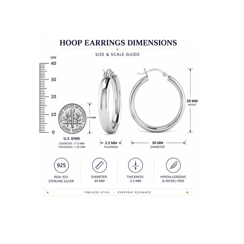 Silver Hoop Earring